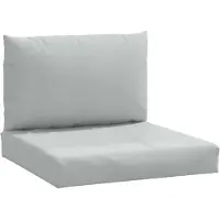 vidaXL Palletkussens 2 st stof gemêleerd lichtgrijs
