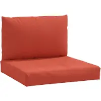 vidaXL Palletkussens 2 st stof gemêleerd rood