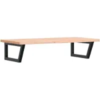 vidaXL Badkamer wandschap staal en massief beukenhout