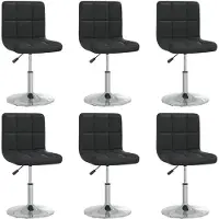 vidaXL Eetkamerstoelen 6 st kunstleer zwart