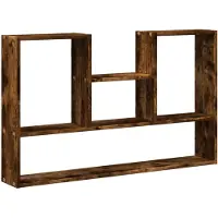 vidaXL Wandschap 99x15x60 cm bewerkt hout gerookt eikenkleurig