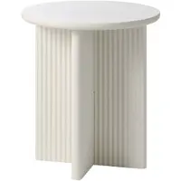 Scandinavian Living Bijzettafel Palma rond ø 50 cm in grijs-beige lak