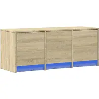 vidaXL Tv-meubel met LED 97x34x40 cm bewerkt hout sonoma eikenkleurig