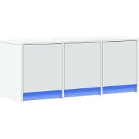 vidaXL Tv-meubel met LED 97x34x40 cm bewerkt hout wit