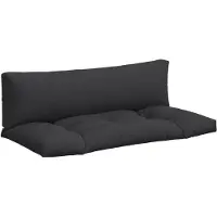 vidaXL Palletkussens 2 st stof zwart