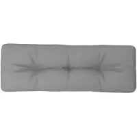vidaXL Palletkussen 120x40x12 cm stof grijs