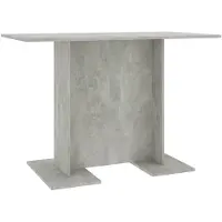 vidaXL Eettafel 110x60x75 cm bewerkt hout betongrijs