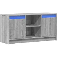 vidaXL Tv-meubel met LED 100x34x50 cm bewerkt hout grijs sonoma eiken