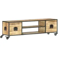 vidaXL - Tv-meubel - 130x30x39 - cm - massief - mangohout