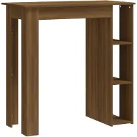 vidaXL Bartafel met schap 102x50x103,5 cm bewerkt hout bruin eiken