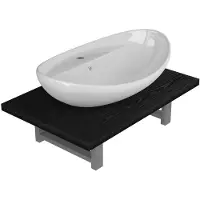 vidaXL 2-delige Badkamermeubelset keramiek zwart