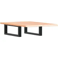 vidaXL Badkamer wandschap staal en massief eikenhout