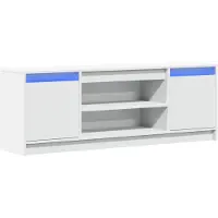vidaXL Tv-meubel met LED 139,5x34x50 cm bewerkt hout wit