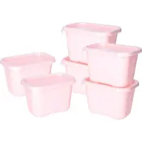 Juypal Hogar Juypal Vershoudbakjes nestbaar - BPA vrij - meal prep - 6x stuks van 1 liter - roze - luchtdicht - herbruikbaar
