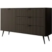 Meubella Dressoir Lima - Zwart - 138 cm