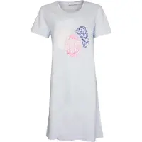 Temptation Dames Nachthemd - Bigshirt- Licht Blauw - Maat L