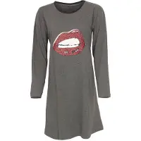 Temptation Tempation Dames Nachthemd - Bigshirt - Grijs - Maat S