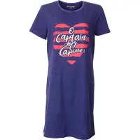 Temptation Dames Bigshirt - Nachthemd - Blauw - Maat M