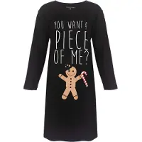 Temptation Dames Bigshirt - Nachthemd - Slaapkleed - Zwart - Maat M