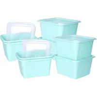 Juypal Hogar Juypal Vershoudbakjes nestbaar - BPA vrij - meal prep - 12x stuks van 1 liter - mintgroen - luchtdicht - herbruikbaar