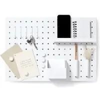Zeller Memobord metaal wit - Voor kantoor of thuis - 50 x 35 cm