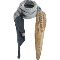 Knit Factory Remy Gebreide Sjaal Unisex - Herfst- & Wintersjaal - Grof gebreid - Langwerpige sjaal - Wollen Rechte Sjaal - Dames sjaal - Heren sjaal - Frosty Clay - Multicolor - 200x50 cm