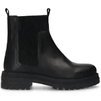 Manfield Zwarte leren chelsea boots | Maat 42