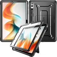 Supcase Unicorn Beetle Pro Tablethoes - Geschikt voor Samsung Galaxy Tab S9+ - Met ingebouwde screenprotector - Kickstand - Full Body Protectie - Zwart