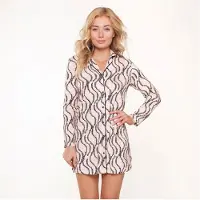 Lingadore Night Nachthemd Smoke | Maat: XXL | Kleur: Wit/Print