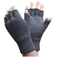 Heat Holder - Thermische vingerloze herenhandschoenen - Grijs