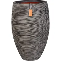 Capi Europe Capi vaas met ribbels H60 cm antraciet