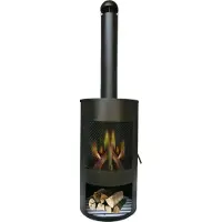 SenS-Line Buitenkachel Zwart D 45 H 155 Cm