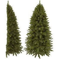 Triumph tree Forest frosted x-mas tree half wall green TIPS 657 h230xd124 cm kunstkerstboom
