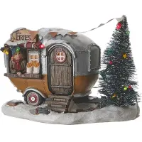 Luville Kerstdorpminiatuur Snackkraam 14 X 9 X 11 Cm