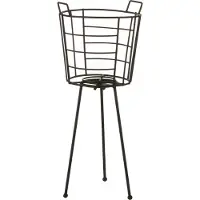 Mica Decorations Plantenstandaard Midar Zwart D 16 H 40 Cm