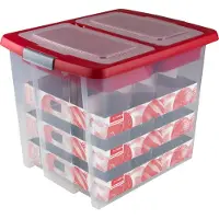 SmartaSaker Nesta kerstballen opbergbox 45L - Voor 48 kerstballen - 48x36x36 cm