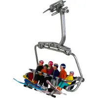 Jaegerndorfer Figuren zittend snowboard 6 stuks