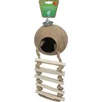 Boon Vogel Speelgoed Kokosnoot Met Touwladder H 54 Cm