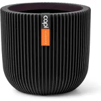 Capi Europe Bloempot Groove Zwart D 23,1 H 21 Cm