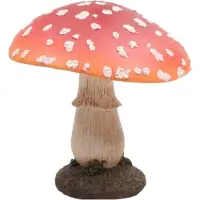 SID Tuinbeeld Paddenstoel Corey Rood / Wit 17 X 17 X 21 Cm