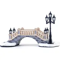 Intratuin Kerstdorpminiatuur Brug Met Lantaarn Met LED Verlichting 22 X 10 X 12 Cm