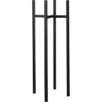 Mica Decorations - bloempot plantenpot standaard / verhoger - zwart - B38 x H95 cm - metaal