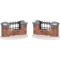 Luville Zoo stone wall 2 pieces l9xw5,5xh5,5 cm kersthuisje