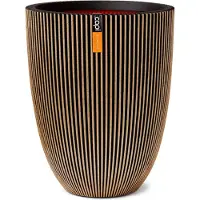 Capi Europe Bloempot Groove Zwart / Goud D 34 H 46 Cm