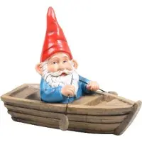 Farmwood Animals Tuinkabouter Shiny In Roeiboot 20 X 12 X 16 Cm