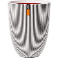 Capi Europe Bloempot Bol Groove NL Ivoor Wit Elegant Laag 46 58