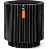 Capi Europe Bloempot Groove Zwart D 15,2 H 16,5 Cm