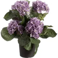 Louis Maes Tina Kunstplant Hortensia Paars D 24 H 44 Cm