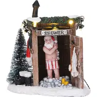 Luville Kerst kersthuisje naked santa
