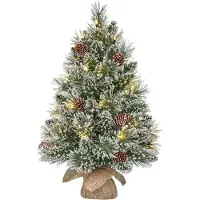 White Label Vandans kunstkerstboom 60 cm incl. 20 lampjes